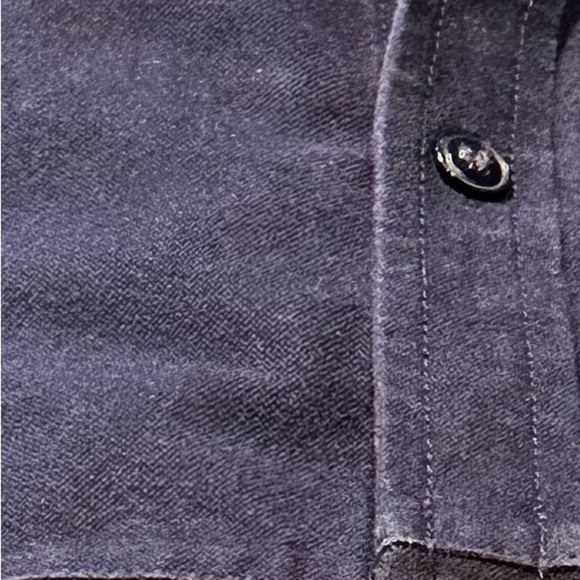 AG Adriano Goldschmied Black Blue Color Block Twill Shirt SLIM FIT Size LARGE - Picture 7 of 12